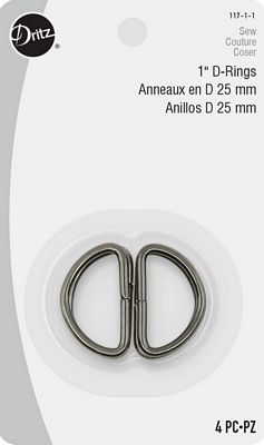 D-Rings Black 1in 4ct 6ct