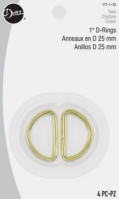 D-Rings Gilt/Gold 1in 4ct 6ct