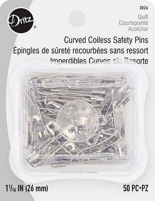 Curved Safety Pins Size 1