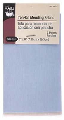 Iron-On Fabric,3x8in LightAsst