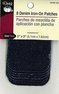 Denim Iron-On Patch Dk Blue 6/