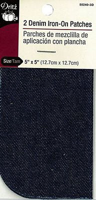 Denim Iron-On Patch Dk Blue 6/