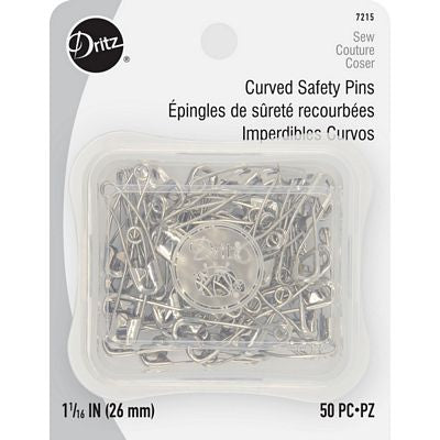 Curved Safety Pins sz1 50ct 6