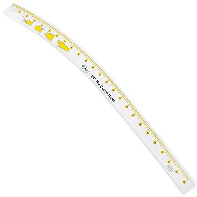 Hip Curve ruler 24 in with How to Illustrations