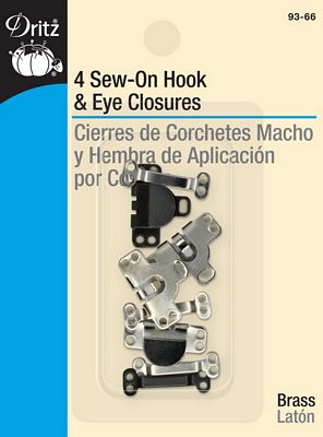 Hook & Eye Closures-Asst'd 4ct