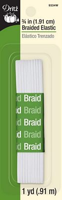 Braided Elastic 3/4inx1yd 4ct