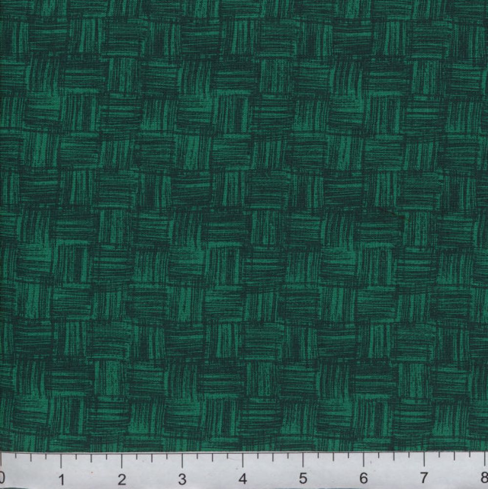 Dark Teal Wicker 45" Wide Cotton Fabric Per Yard