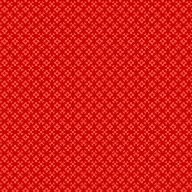 Deep Red Lattice Colorblock Party 43/44" Cotton Fabric Per Yard