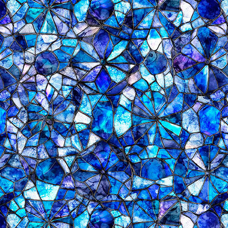 Denim Mosaic Blender Lumenique 44"/45" Cotton Fabric Per Yard