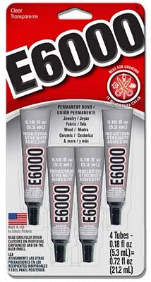 E-6000 Adhesive 4 tubes .18oz