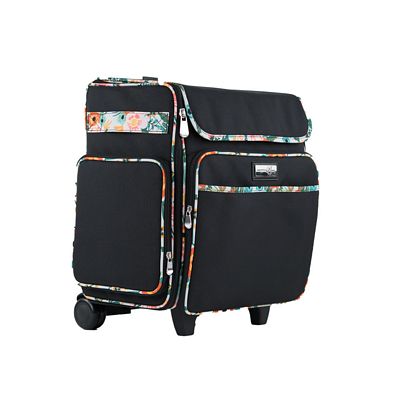 Everything Mary Rolling Scrapbook Tote Blk & Flrl