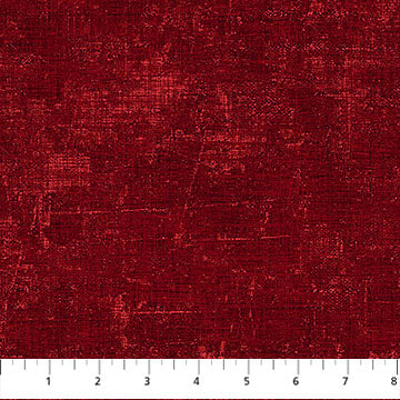 Village Folk Dk Red Texture 45" Flannel Cotton Fabric per yard