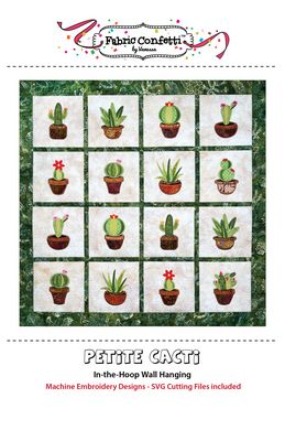 Petite Cacti ITH Wall Hanging Pattern