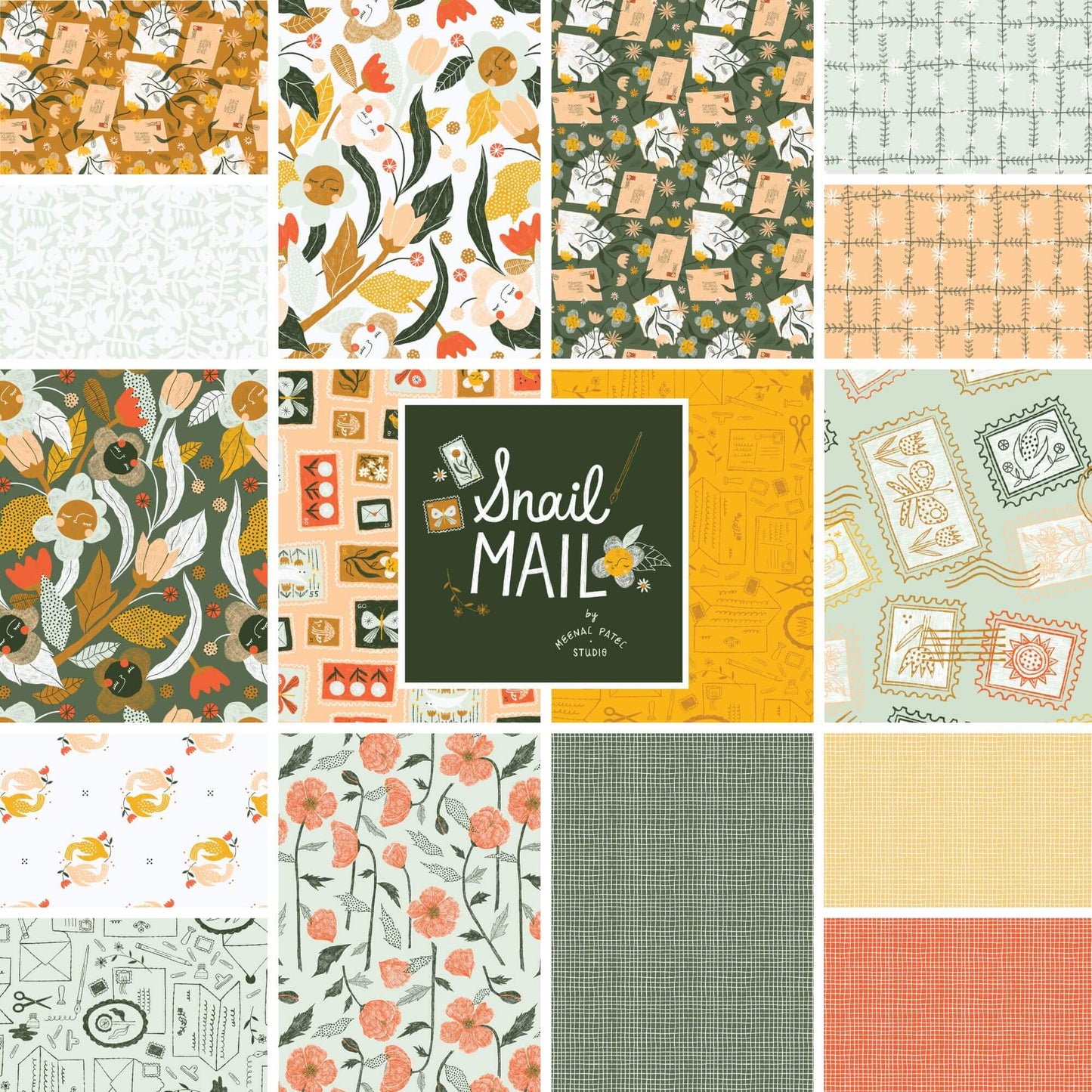 Snail Mail by Cloud9 - 10" Squares (42 Squares)