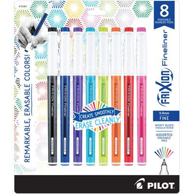 FRIXION FINELINER 8PK ASSORT