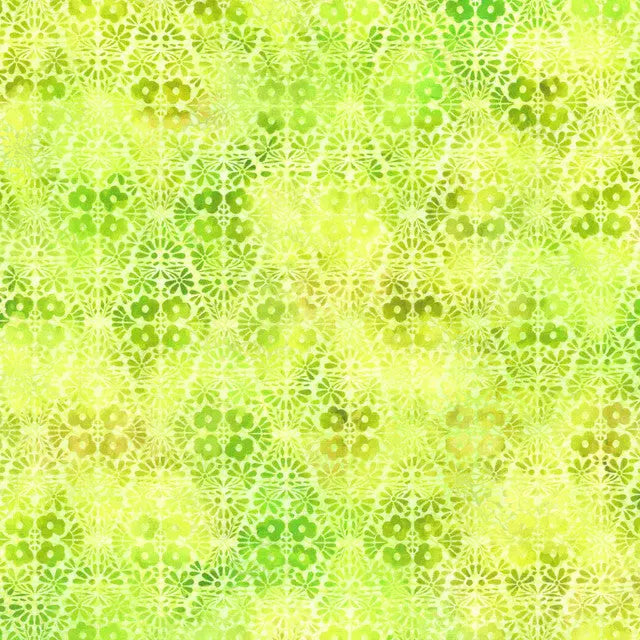 Felicity Flower Diamond Green 44"/45" Fabric per Yard
