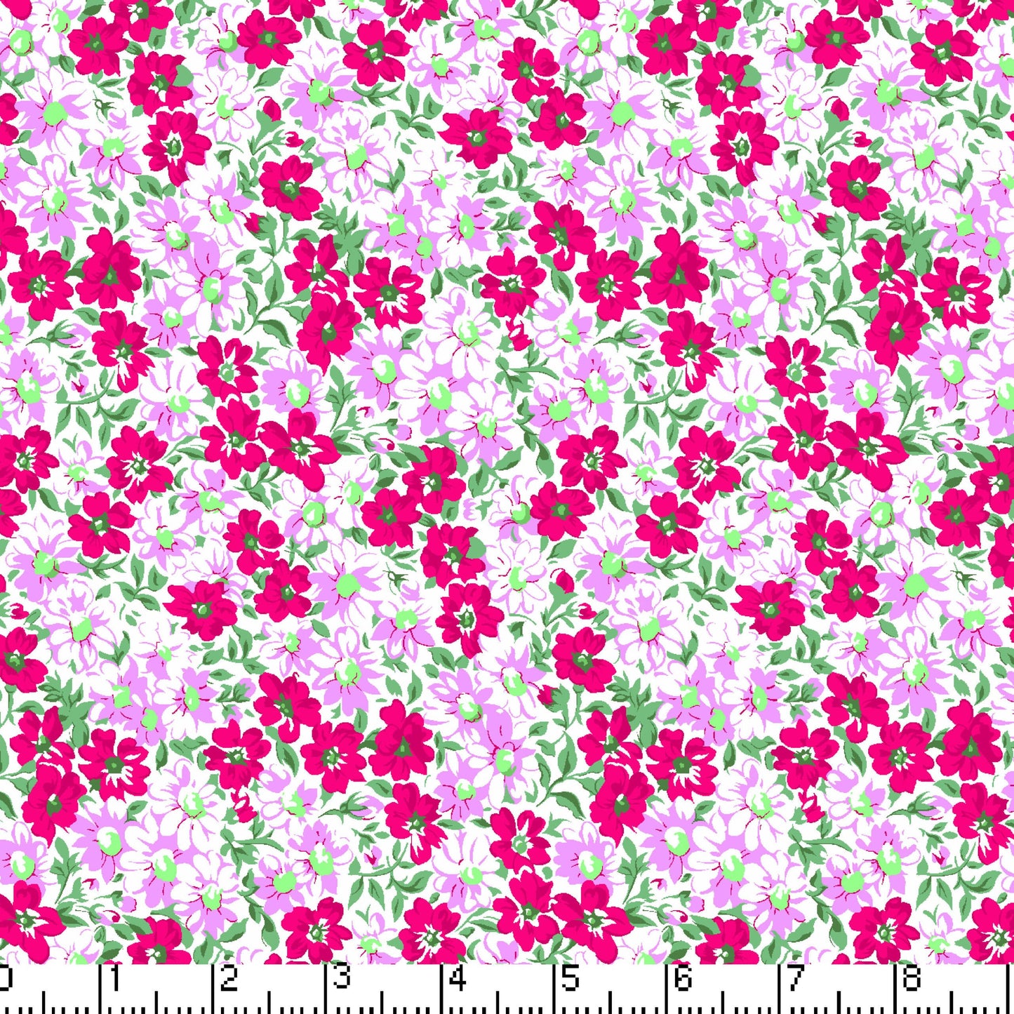 Flamingo Flower Patch 45" Wide Cotton Fabric Per Yard