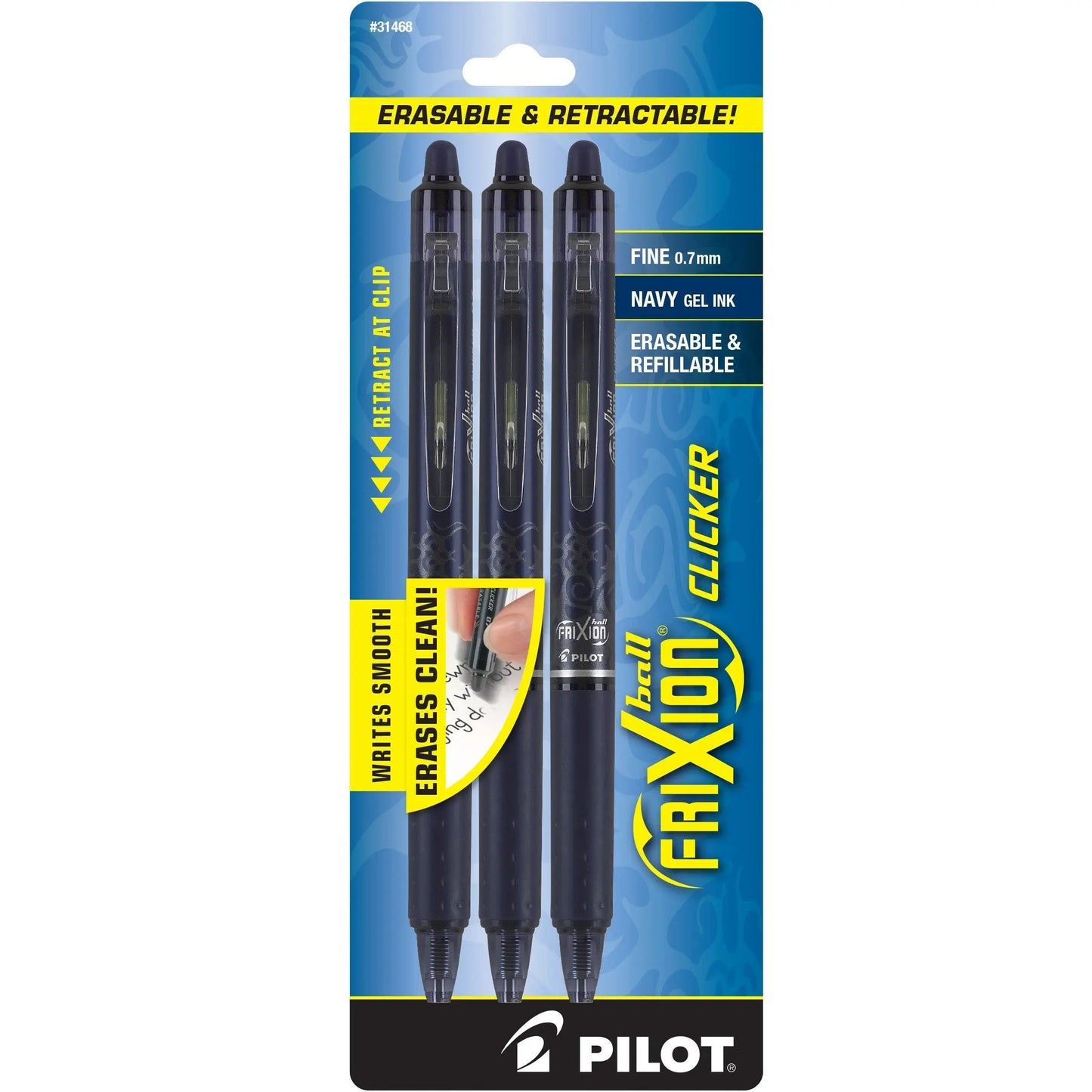 Frixion Clicker Navy 3pk