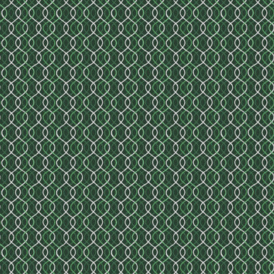 Geometric Metallic Green Merry Mix 43"/44" Cotton Fabric Per Yard