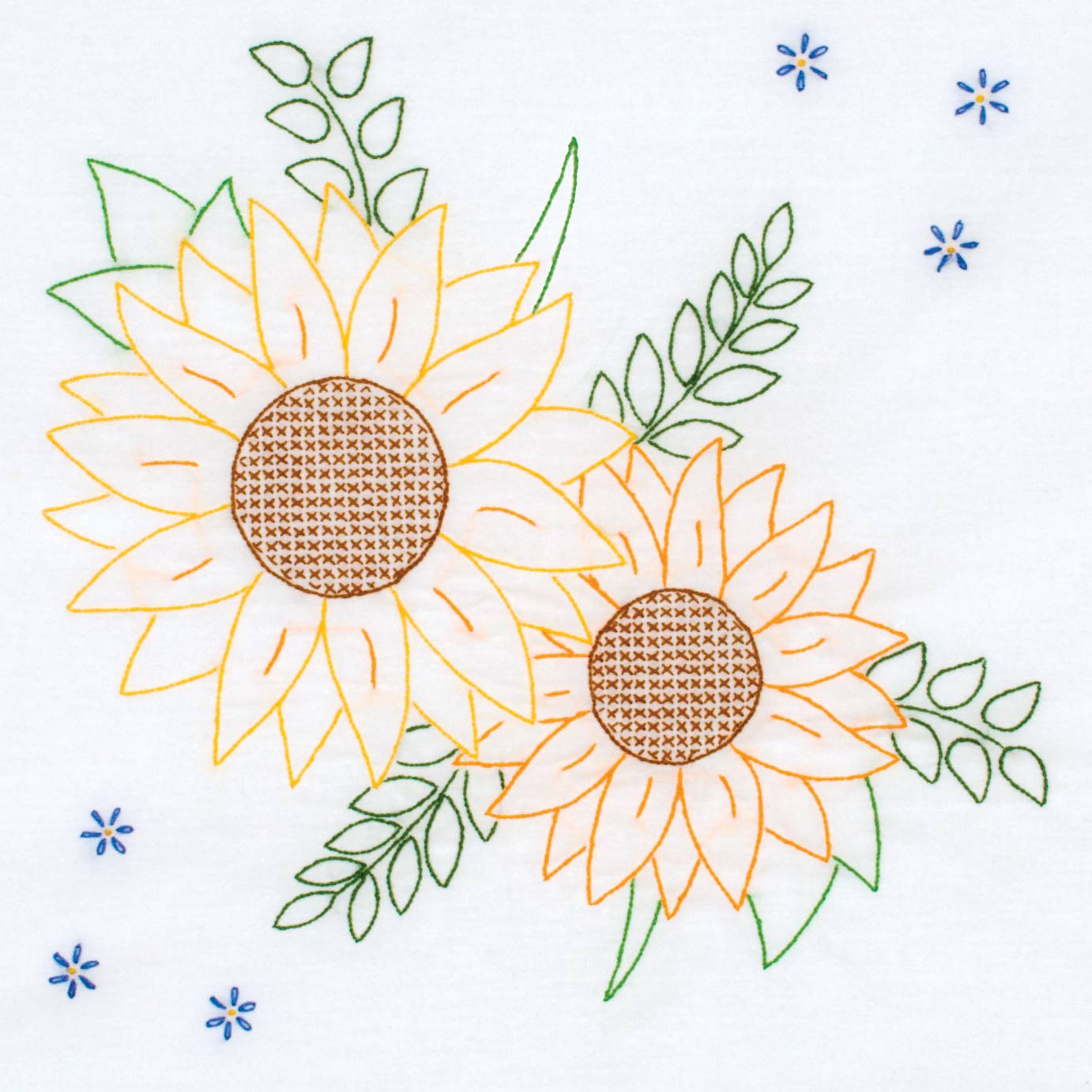 Golden Sunflowers 18 in Quilt Blocks