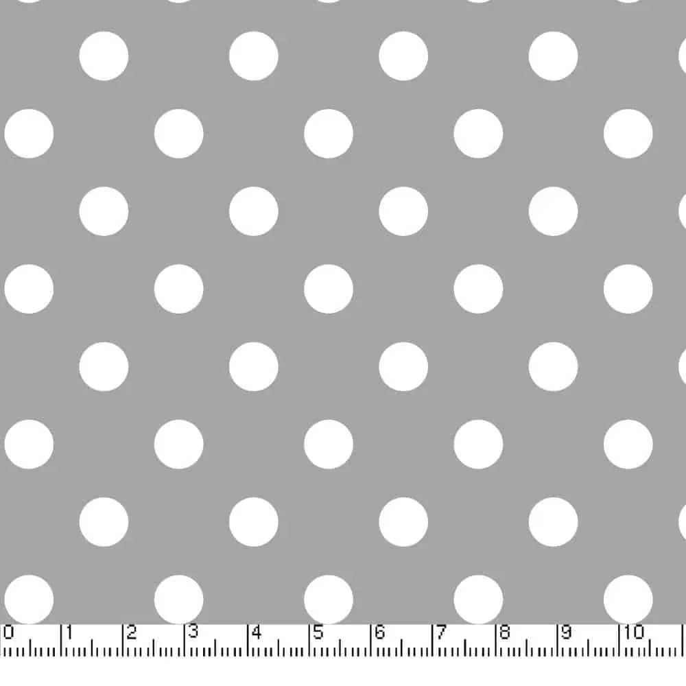 Gray Big Dots 45" wide Fabric per yard