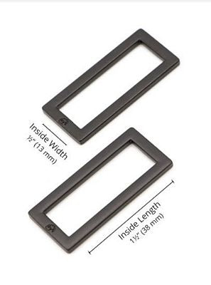 Rectringflat1.5inBlackMetal2pc