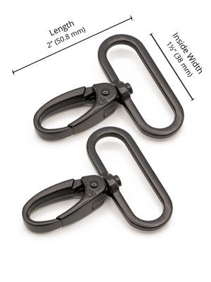 Swivelhook1.5inBlackMetal2pc