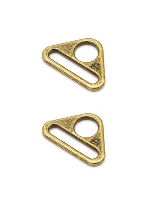 Tri- Ring fl 1in Antiq BR 2pcs