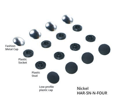 Tool-free Snaps - Set of Four - Nickel