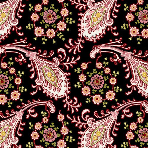 118" Candlelight & Romance Paisley Cotton Wideback Fabric (3/4 yard pack)