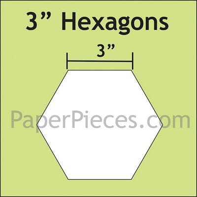 Hexagon Paper Pieces 3in