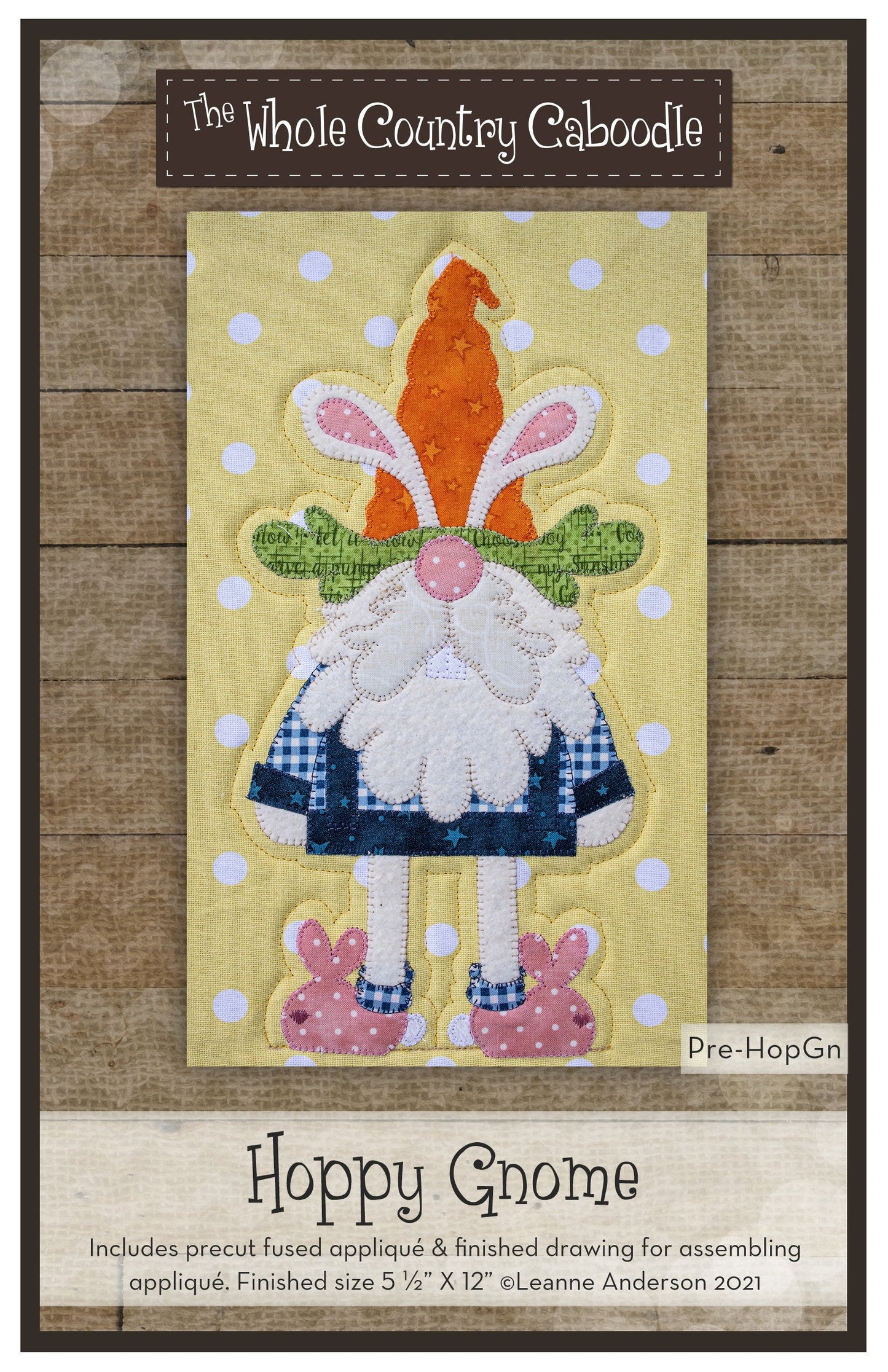 Hoppy Gnome Precut Fused Applique Pack