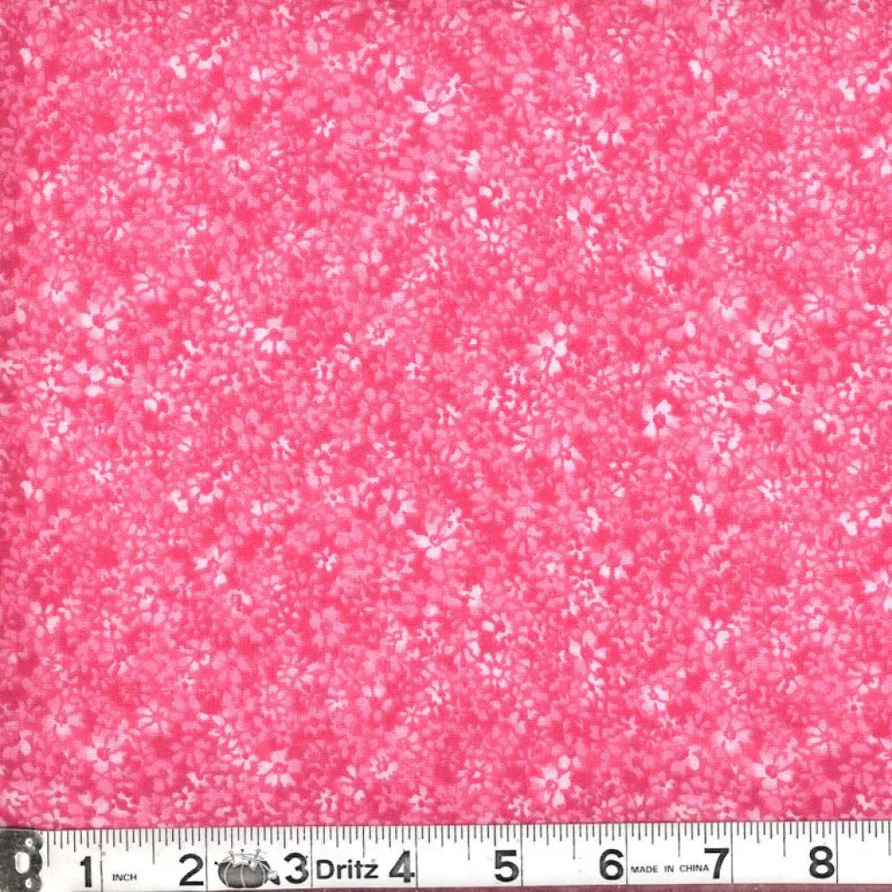 Hot Pink Confetti Floral 45" wide Fabric per yard