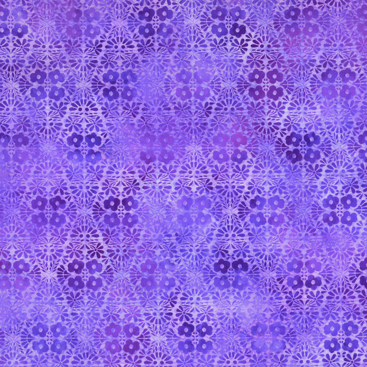 Felicity Flower Diamond Purple 44"/45" Fabric per Yard