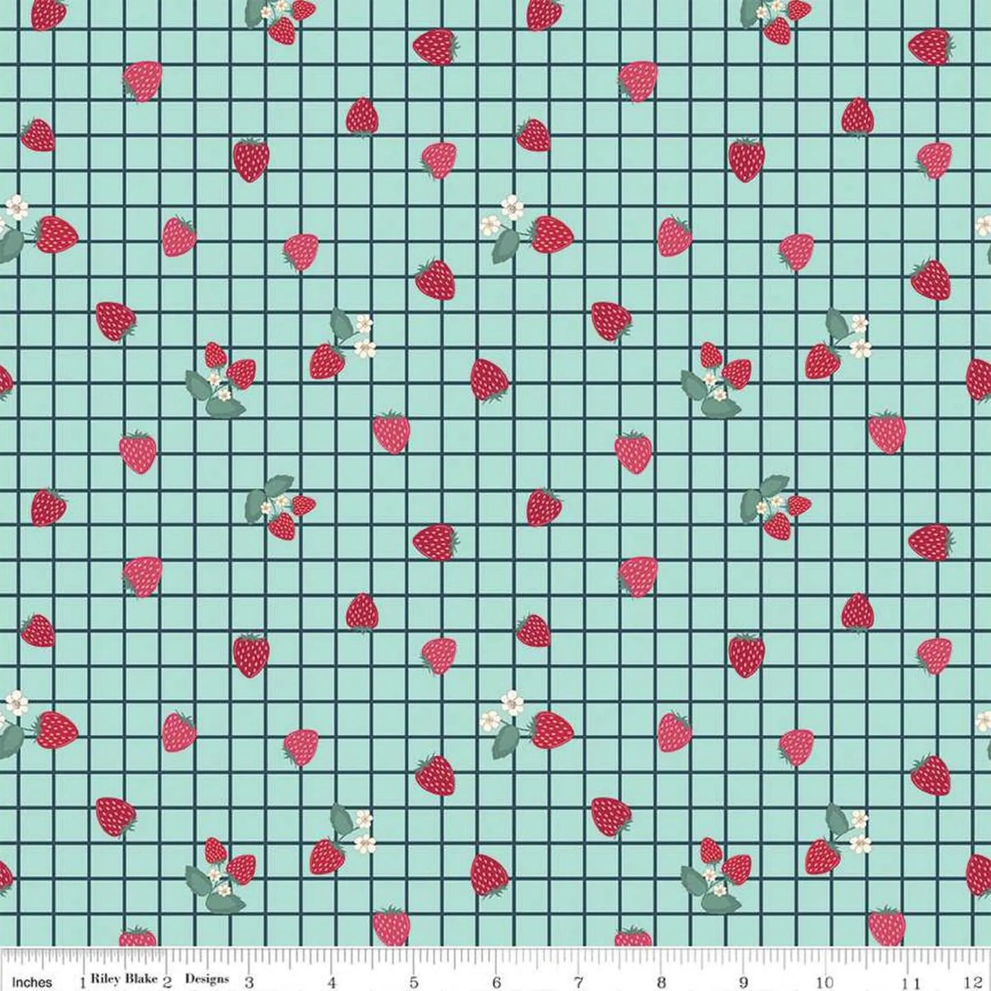 RB Berry Market Gingham Berries Songbird