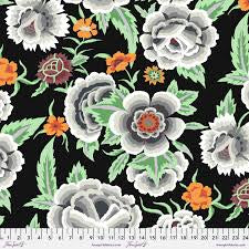 FS K. Fassett Embroidered Shawl Black