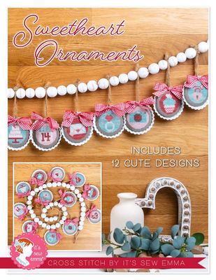 Sweetheart Ornaments Cross Stitch Pattern