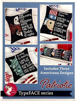 Patriotic TypeFACE Cross Stitch Pattern