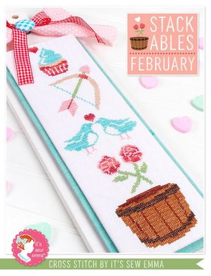 February Stackables Cross Stitch