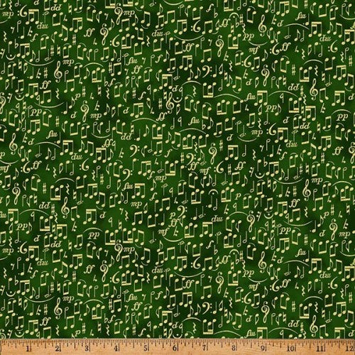 In a Pear Tree Hunter Gold 44"/45" Fabric per Yard