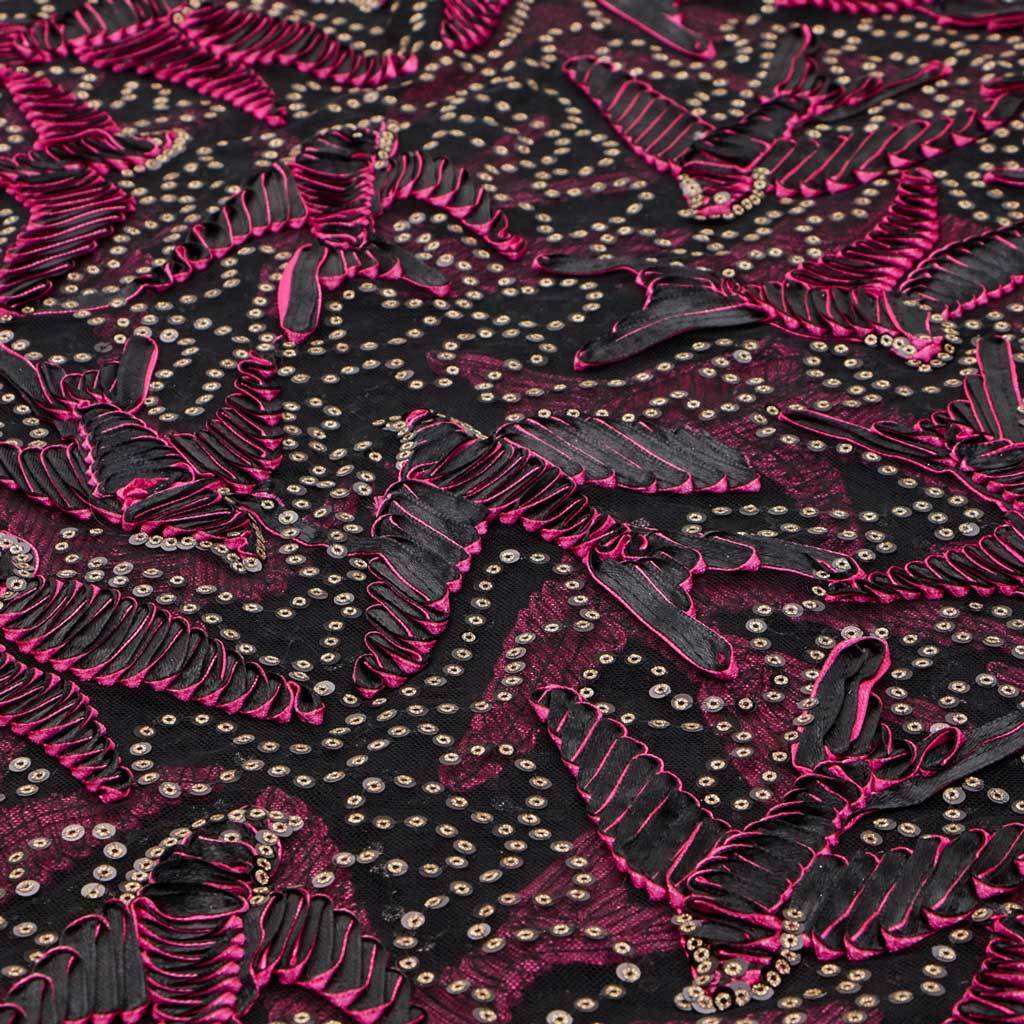 In Flight Embroidered Mesh Fabric | Blue Moon Fabrics