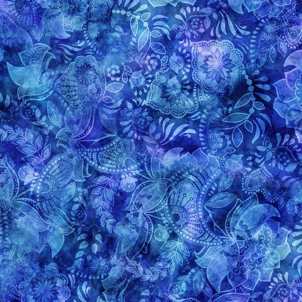 Indigo Quilt Back - Fairy Tale 108" wide Fabric per yard