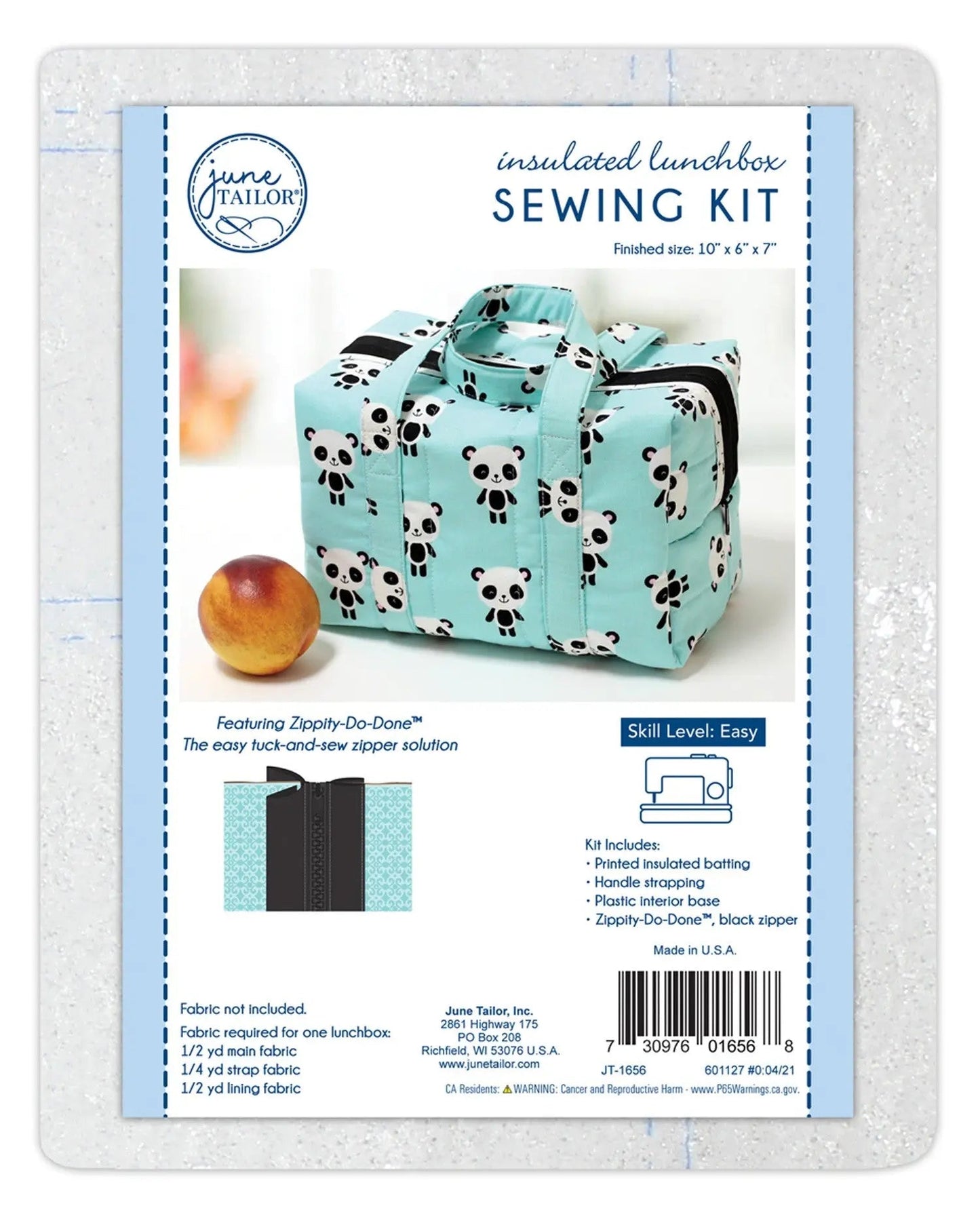Insulated Lunchbox Tote - Zipper Black
