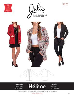 HELENE Shawl Collar Cardigan Pattern