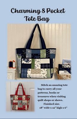 Charming 8 Pocket Tote Bag