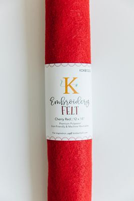 Embroidery Felt Cherry Red