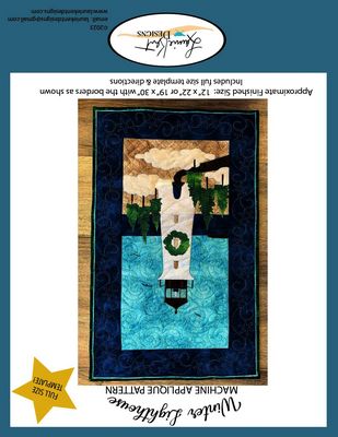 Winter Lighthouse Machine Applique Pattern