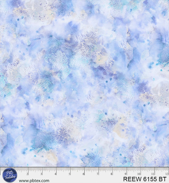 Light Blue Underwater Reef 108" REEW-6155-BT Cotton Wideback Fabric (3/4 yard pack)