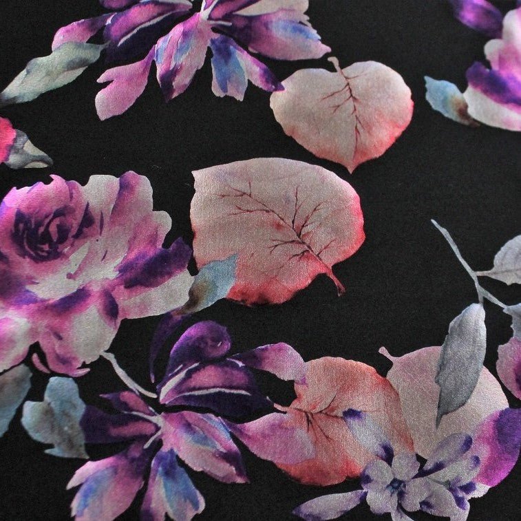 Lolita Foil Printed Spandex Fabric | Blue Moon Fabrics