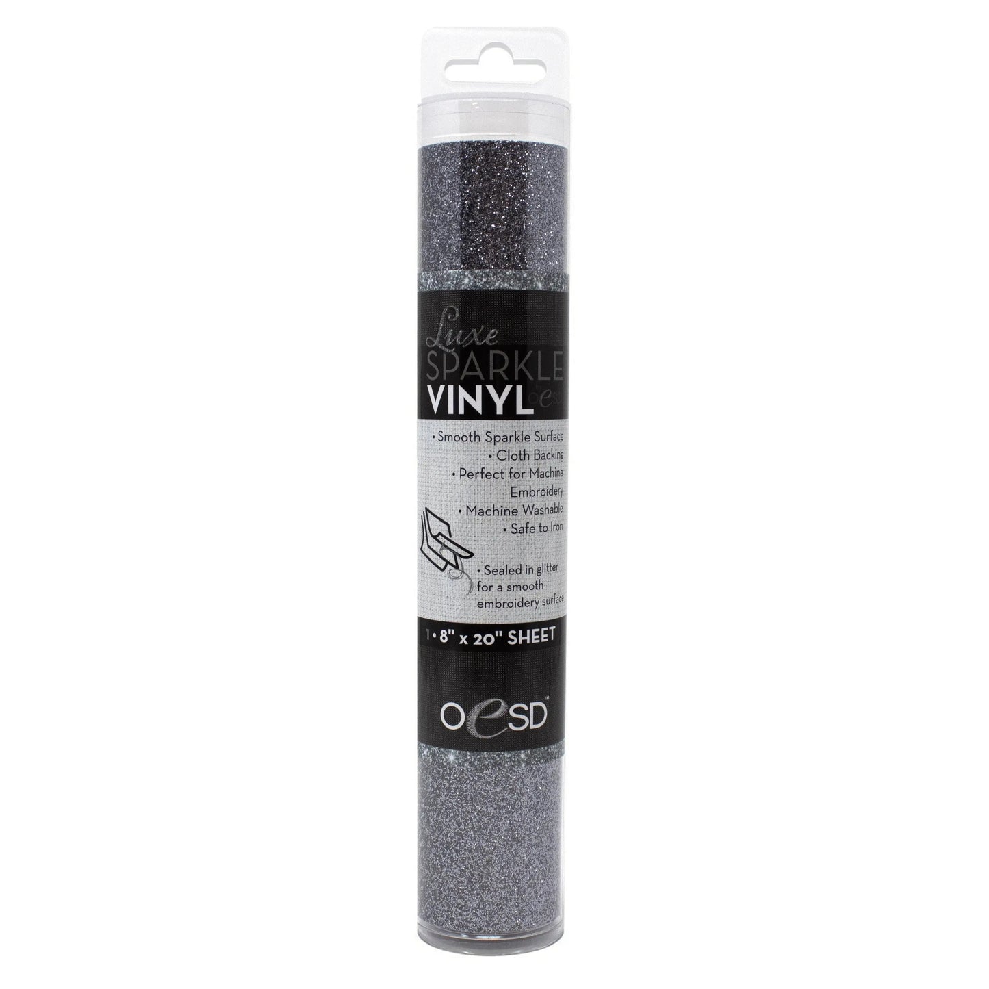 Luxe Sparkle Vinyl 8in x 20in Steel Gray